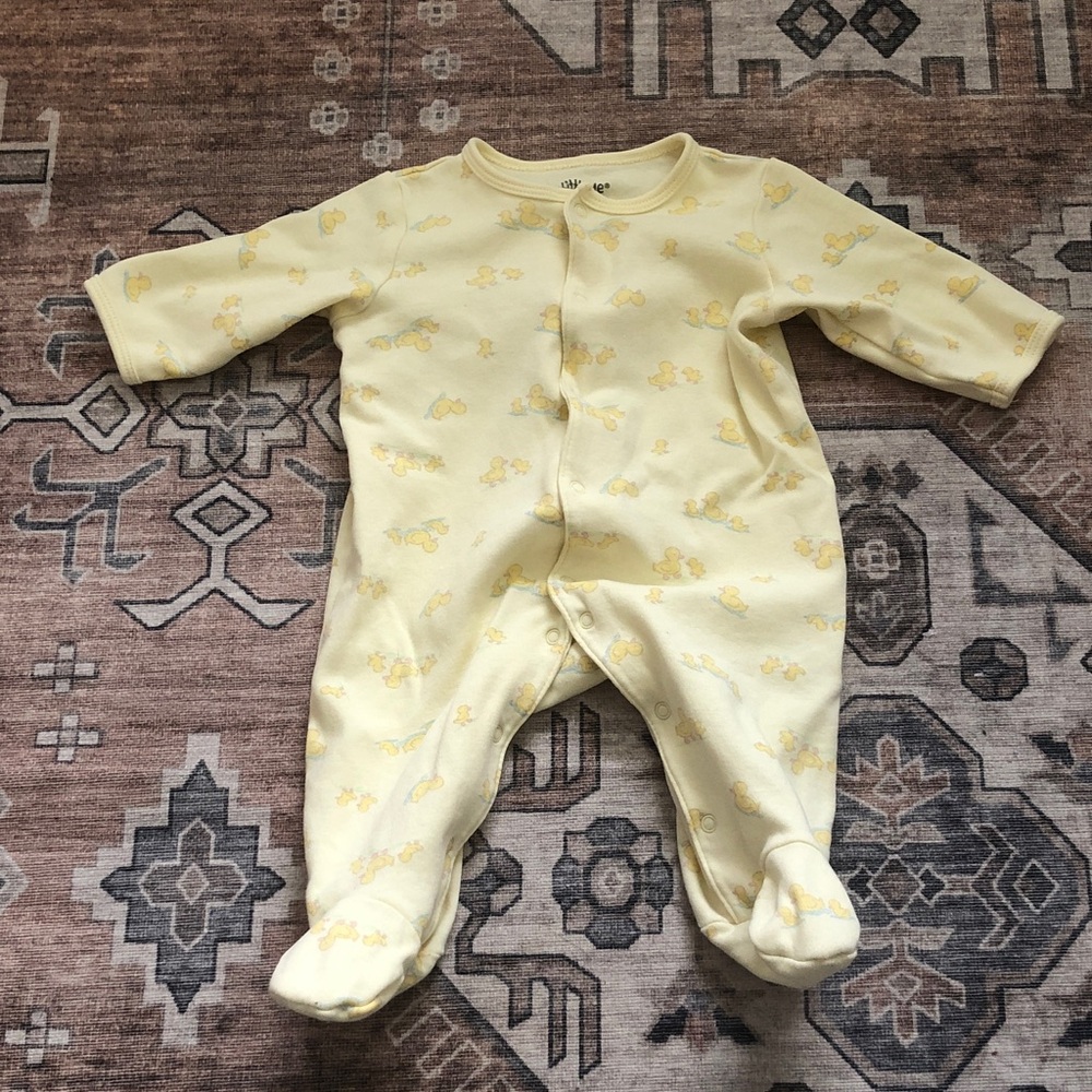 Little Me Duck Button Onesie